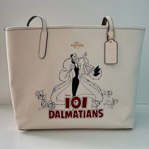 Disney X Coach 101 Dalmatians Tote Bag Limited Edition Cruella DeVille